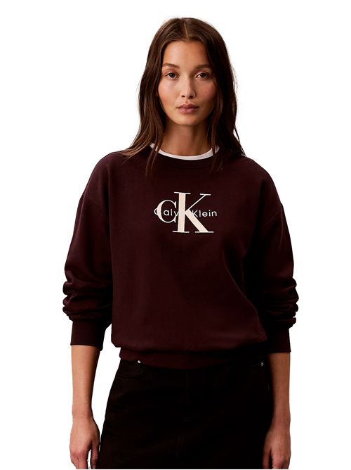 CALVIN KLEIN Felpa in spugna relaxed CALVIN KLEIN | LV047B234G2E8